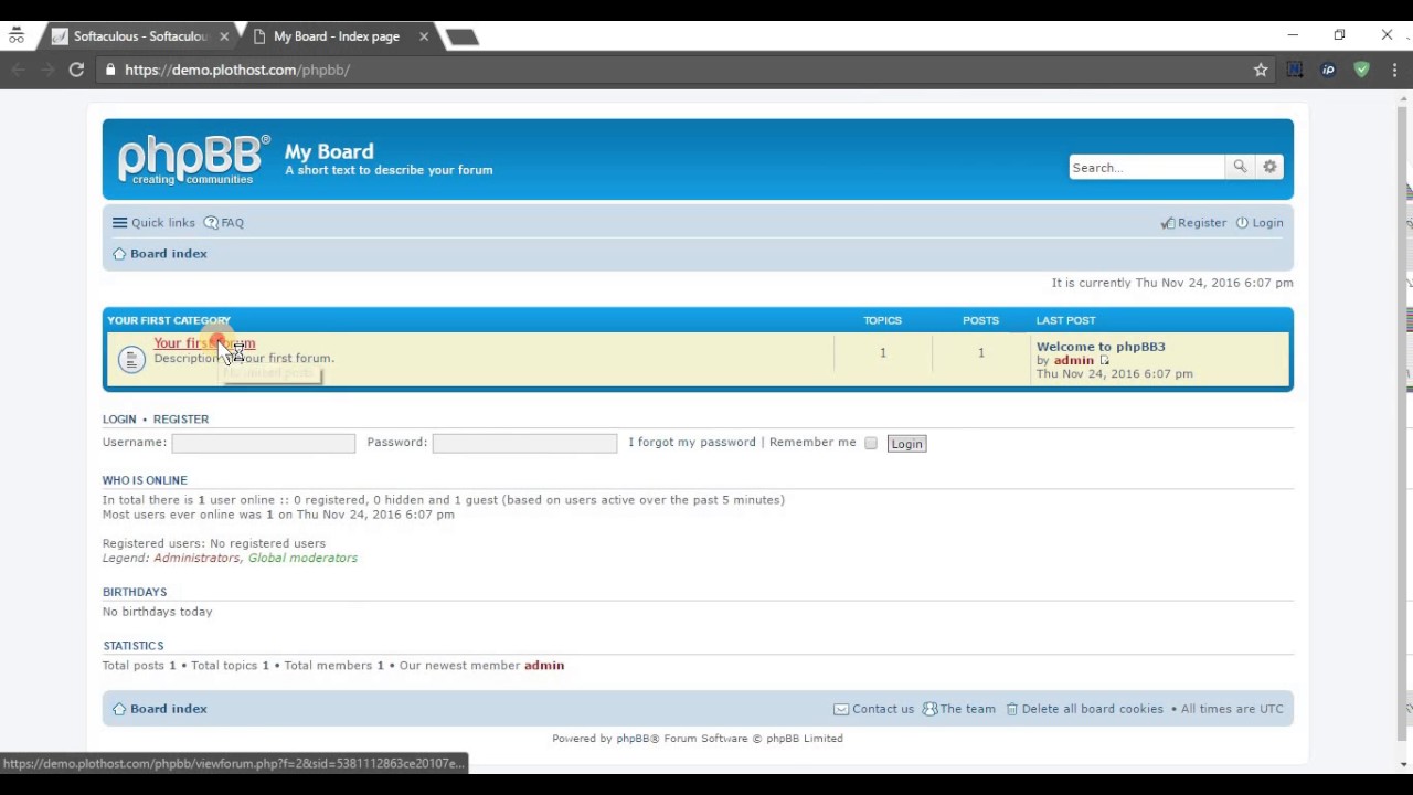 How to install phpBB from cPanel with Softaculous - YouTube