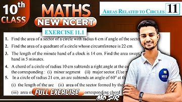 Class 10 Maths Chapter 11 | Areas Related to Circles | Exercise 11.1 Solutions