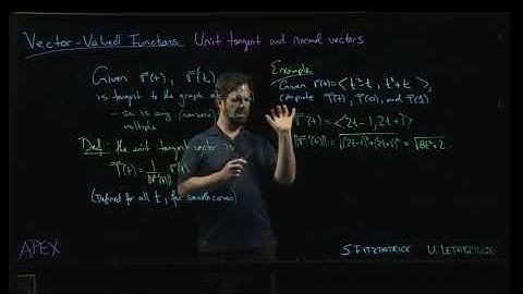 Vector-Valued Functions - Unit Tangent and Normal Vectors: 03. Tangent Example 2
