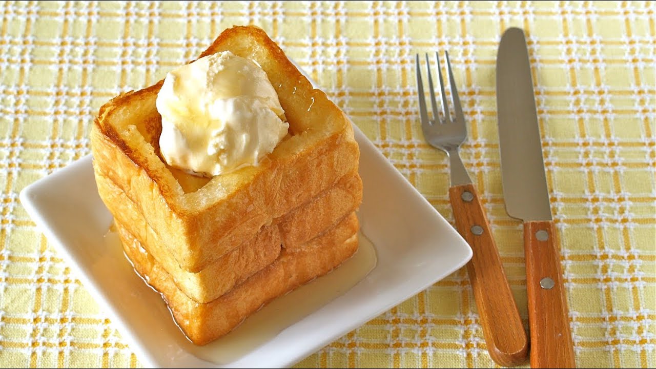 Honey Butter Toast with Vanilla Ice Cream ハニーバタートーストの作り方 - OCHIKERON - CREATE EAT HAPPY | ochikeron