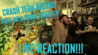 Crash Team Racing PS4 VGA 2018 Trailer LIVE REACTION!!!