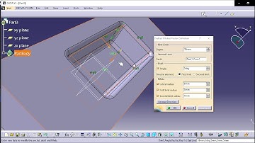 CATIA drafted filleted pocket tutorial