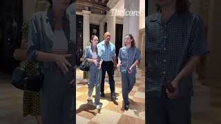 Emily Blunt & The Rock Walking In Paris #DwayneJohnson