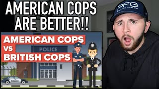 American Cops vs British Cops (Bobbies) - American Reacts