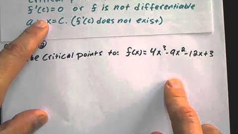 Section 3.1 Critical Points