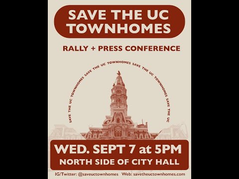 [LIVE] Save the UC Townhomes: 68 Black families facing eviction in West Philadelphia (5pm Sept 7)