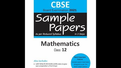 Cbse class 12 Mathematics Solved Sample Question Papers as per syllabus & paper pattern