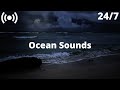 Ocean Waves on Sand | Stormy Beach at Night | Relaxing Sounds for Sleeping, Insomnia, Stress, Study
