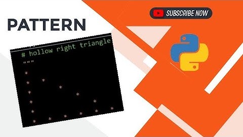 write python program to print Hollow right triangle pattern #python #video @greatthings2005pv