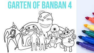 Garten of Banban 4 Coloring Pages from NEW THIRD Teaser Trailer / COLOR All NEW MONSTERS / NCS MUSIC