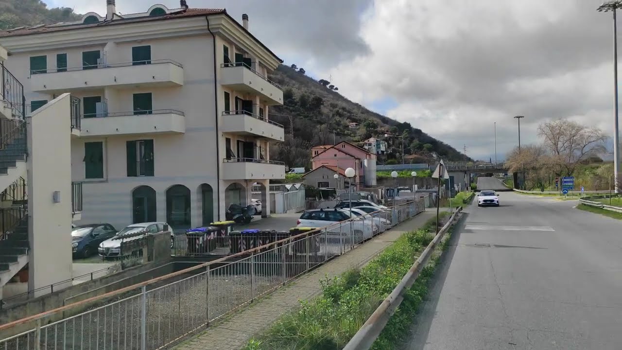🇮🇹 Italy Roads: Albenga driving Liguria Region Driving around THE Europe 🌍