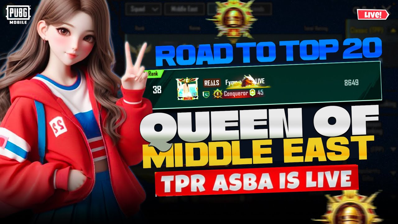 Road To Top 10 In Middle East lTprasba Live|Tpr Asba | Pubg Mobile Live Stream 💥