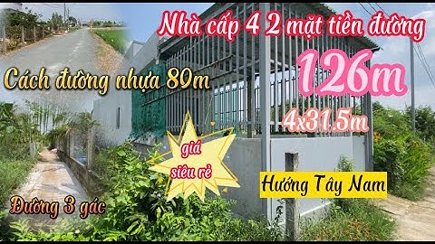 ❤️ Đất Cần Giuộc Giá Rẻ. Bán nhà cấp 4 mới 99% 126m vuông thổ cư 2 mặt tiền đường giá cực rẻ.