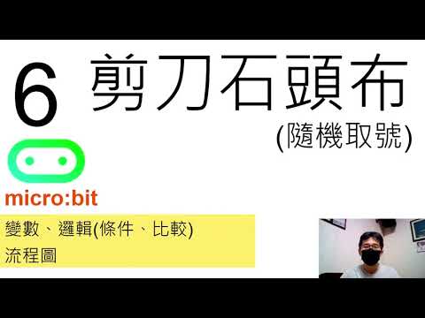 micro:bit教學-6-剪刀石頭布-rock, paper, scissors