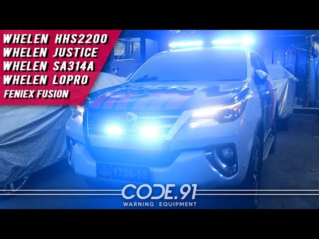 Toyota Fortuner w/ Whelen Justice , HHS2200, SA40 Lopro, SA314A, Feniex Fusion - by Code 91 class=