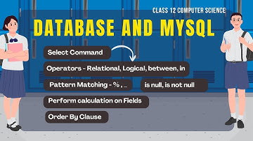 DATABASE and MySQL | SELECT Command | Class 12 Computer Science | ENGLISH