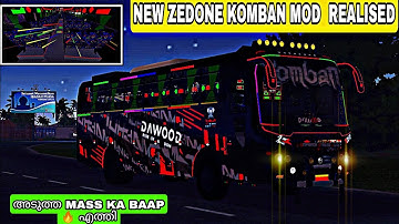 BUSSID NEW ZEDONE KOMBAN MOD REALISED | DARK KING FULL LED LIGHTS MOD | MASS ITEM 🔥😍 | DOWNLOAD 👇