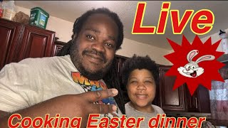 Trimble family life is good  is live! cooking Easter dinner ￼