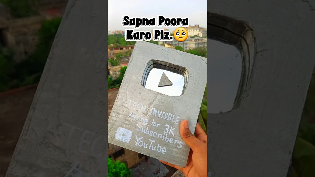 Homemade Silver YouTube Play Batton _ 🔥