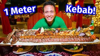 Middle Eastern Food Buffet!! 1 METER KOFTA KEBAB  All You Can Eat!!