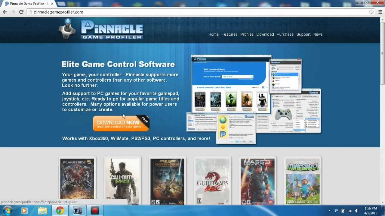 pinnacle game profiler windows 8