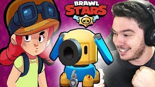 Joguei Com A Jessie E Sua Nova Torreta Brawl Stars Youtube - desenho da jessie com a torreta do brawl stars