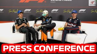 F1 Post Race Press Conference | Sao Paulo Brazil GP 2025 | Norris, Antonelli, Verstappen
