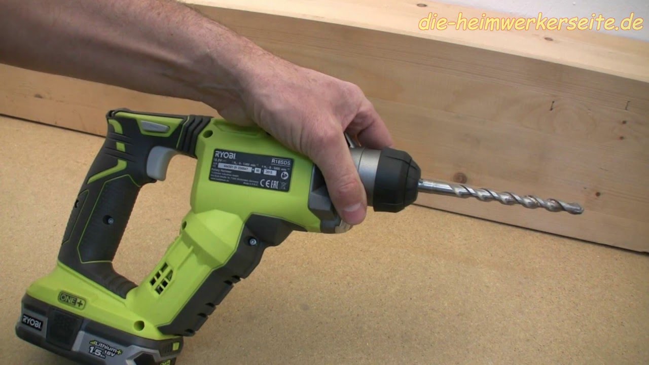Test Akku Bohrhammer Ryobi R18sds Kombihammer Youtube
