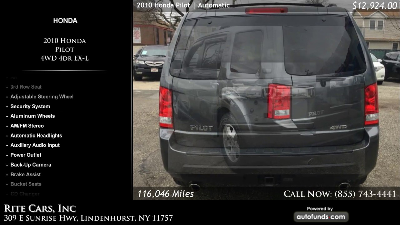 Used 2010 Honda Pilot Rite Cars, Inc, Lindenhurst, NY SOLD YouTube
