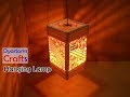 How to make a popsicle stick hanging lamp || Ice cream stick art and craft