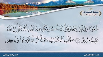 سورة الحجرات من 12 إلى 14