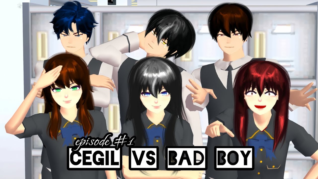CEGIL VS BAD BOY [awallll kamiii ketemuuu lee!!] DRAMA SAKURA SCHOOL SIMULATOR 