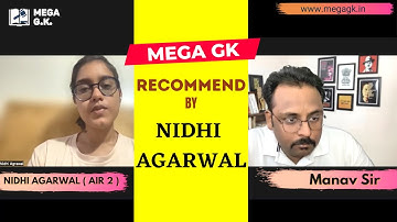 Mega GK is Recommend By NIDHI AGARWAL | Manav Sir | CLAT 2023