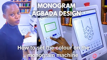 How to make agbada monogram design|| part 2 || How to set colours  #monogram #embroidery