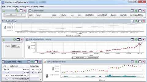 sqldashboards running kdb builtin demo