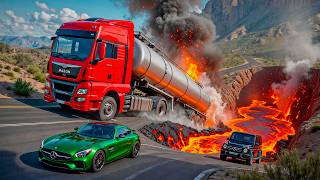 Cars vs The Worst DEEP LAVA Pit Bridge Challenge | Fails & Crashes in BeamNG.drive #7 screenshot 5