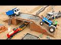 DIY Mini Tractor Builds a Strong Brick Bridge Over Train 🚧🚂 | Construction Science Project