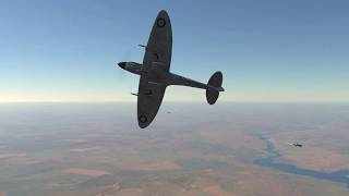 Warthunder SB Spitfire vs A6M5 Zero turnfight.
