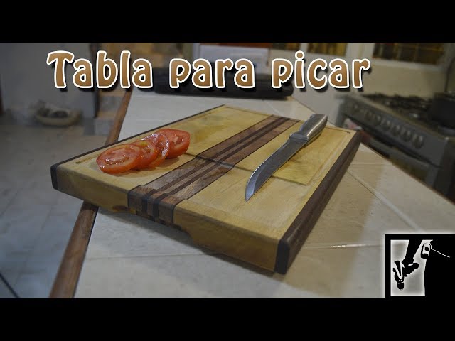 Tabla para Picar en Madera de Pino El Rey de la Parrilla — Chef Demo