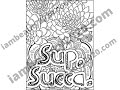 Sassy Succulents Printable Coloring Book - Adult Coloring Book
