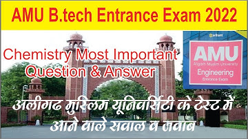 chemestry important question for AMU B. tech Exam 2022