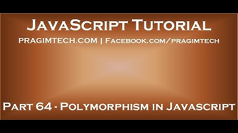 Polymorphism in JavaScript