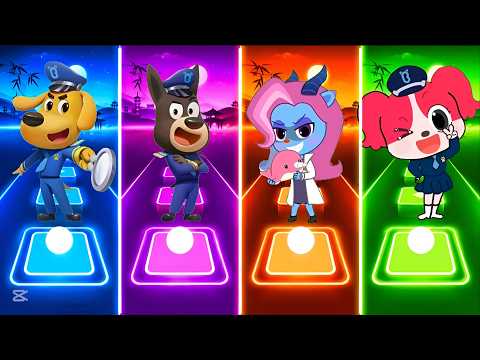 🔥 Tiles Hop EDM Rush: Sheriff Labrador vs Officer Dobie vs Dr. Antel vs Papillon