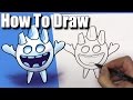 How To Draw the Ice Spirit from Clash Royale - EASY - Step By Step