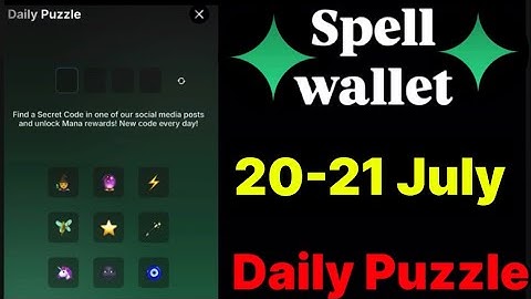 Spell wallet puzzle today 20 & 21 July  | spell wallet daily puzzle | #spellwallet #combo |