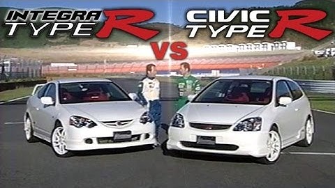 [ENG CC] Civic Type R EP3 vs. Integra Type R DC5 track performance comparison 2001