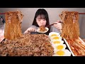 잡채 왕창 먹고싶었습니다...대패삼겹살 잡채라면10봉지 먹방!! Korean traditional food Japchae mukbang
