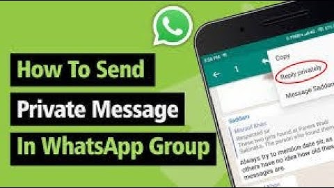 Whatsapp new private reply features | send private message on whatsapp group