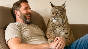 I Live With a Goofy Bobcat Who Deserves an Oscar - Try Not To Smile 😂