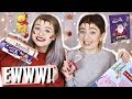 APPLYING A FULL FACE OF MAKEUP WITH CHRISTMAS FOOD!! W/ SOPHDOESNAILS!